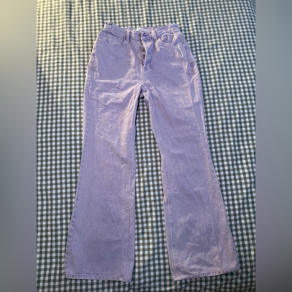 PacSun Lilac High-Rise Flare Jeans - Lavender
